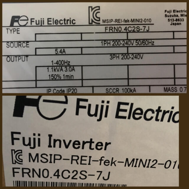 セール特別価格 FRN0.4C2S-2J 富士電機 インバータ 新品未使用品