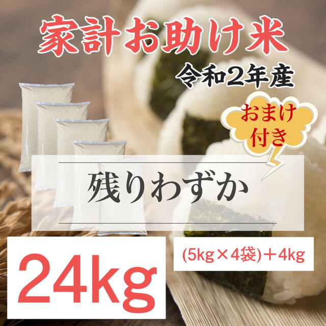 【数量限定販売&プレゼント付き】令和2年産 コスパ米 生活応援米 24kg お米米/穀物