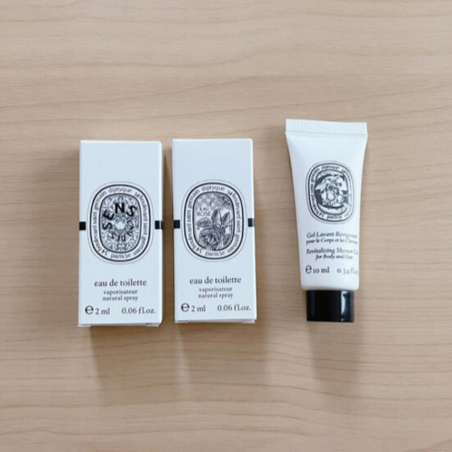 diptyque(ディプティック)のDIPTYQUE ディプティック　オードトワレ　シャワージェル　サンプル コスメ/美容のキット/セット(サンプル/トライアルキット)の商品写真