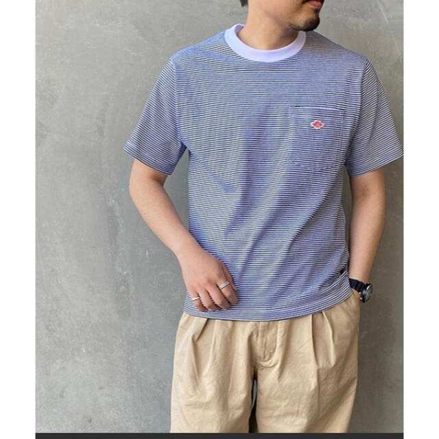 DANTON(ダントン)の[DANTON/ダントン] クルーネック ボーダーポケットＴシャツ メンズのトップス(Tシャツ/カットソー(半袖/袖なし))の商品写真