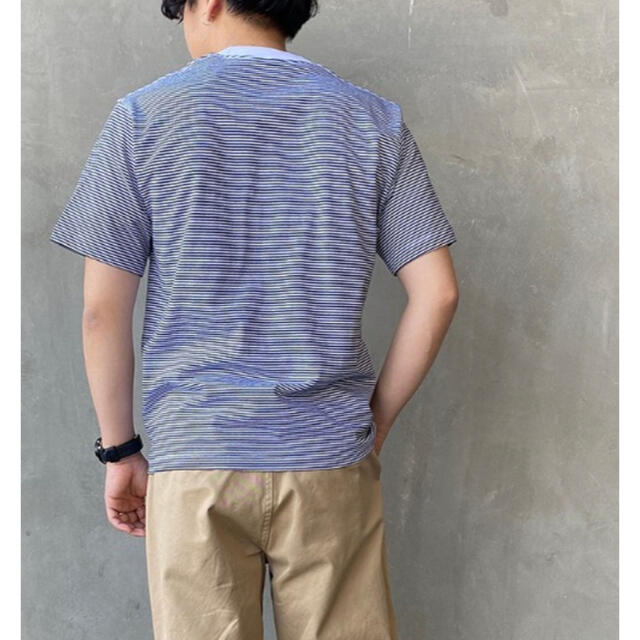 DANTON(ダントン)の[DANTON/ダントン] クルーネック ボーダーポケットＴシャツ メンズのトップス(Tシャツ/カットソー(半袖/袖なし))の商品写真