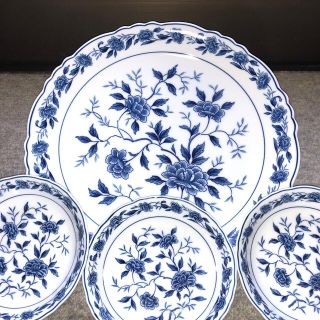 【新品・未使用】ファインチャイナ BLUE CHATHAM 大皿1枚・取り皿5枚(食器)