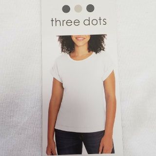 スリードッツ(three dots)のスイップさま専用　スリードッツ　半袖Tシャツ　ホワイト&ブラック　Ｌサイズ(カットソー(半袖/袖なし))