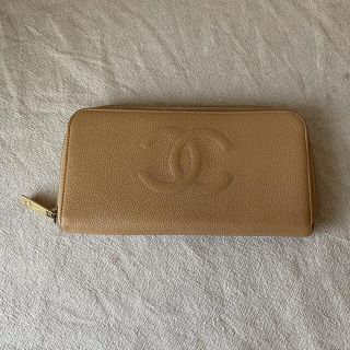 シャネル(CHANEL)のCHANEL シャネル 長財布　ココマーク　キャビアスキン　ラウンドファスナー(ポーチ)