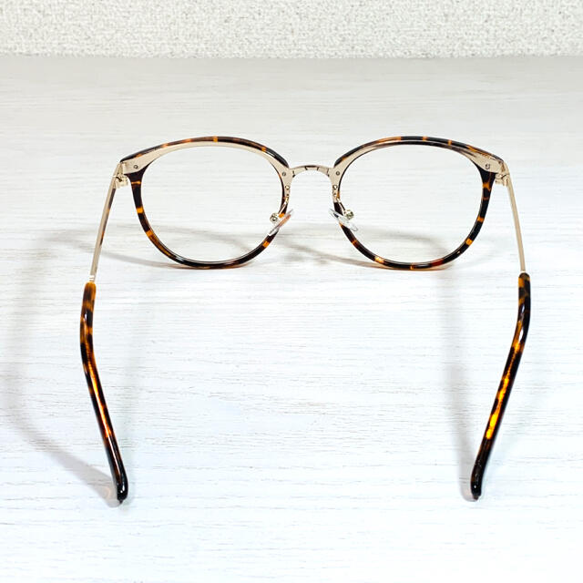 伊達眼鏡　鼈甲　金色　めがね　メガネ　伊達メガネ　べっこう レディースのファッション小物(サングラス/メガネ)の商品写真