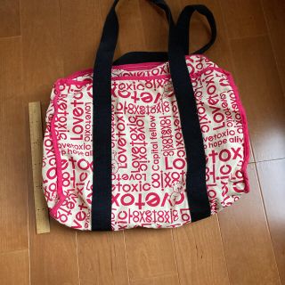 ラブトキシック(lovetoxic)のラブトキシック　トートバッグ　ボストンバッグ　ロゴ　ベア　ピンク(ボストンバッグ)