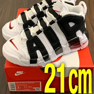 ナイキ(NIKE)の⭐21㎝⭐海外限定2020年AIR MORE UPTEMPO(PS)ゼブラオレオ(スニーカー)