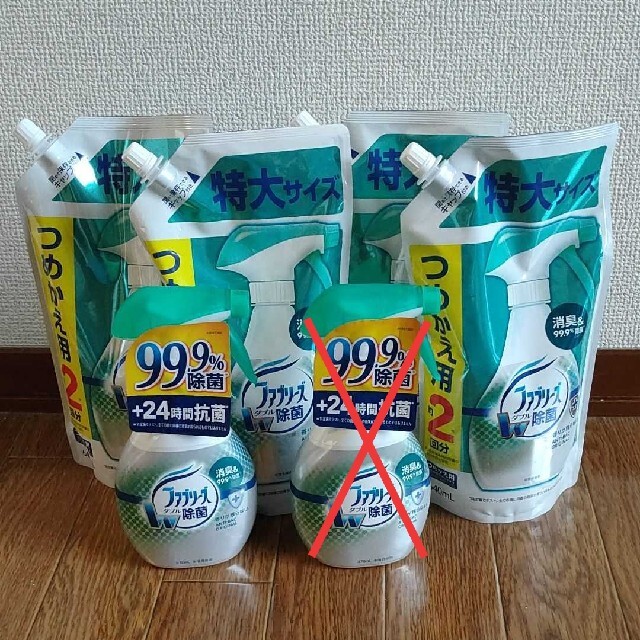 P&G(ピーアンドジー)の【ゆぴ様専用出品】ファブリーズ　ダブル除菌セット　まとめ売り インテリア/住まい/日用品の日用品/生活雑貨/旅行(日用品/生活雑貨)の商品写真