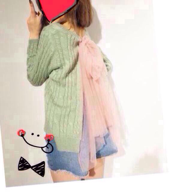 MicoAMERi バックリボンニット☆