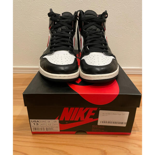 31cm US13Nike Air Jordan 1 Black Gym Red