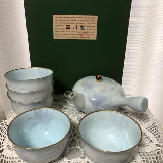 【新品・未使用】有田焼　深川製磁　茶器揃（急須・湯呑5客）(食器)