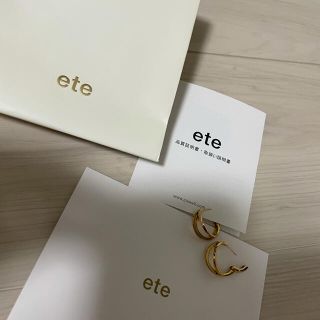 ete - 値下げ！ete ハグピアス ビジュー ゴールドの通販 by masa's