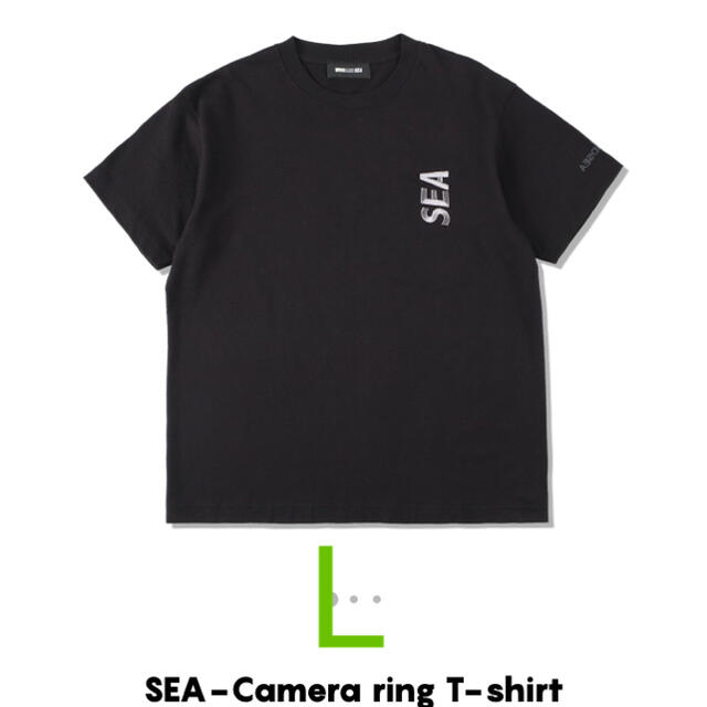 wind and sea castify Camera ring Tシャツ 黒