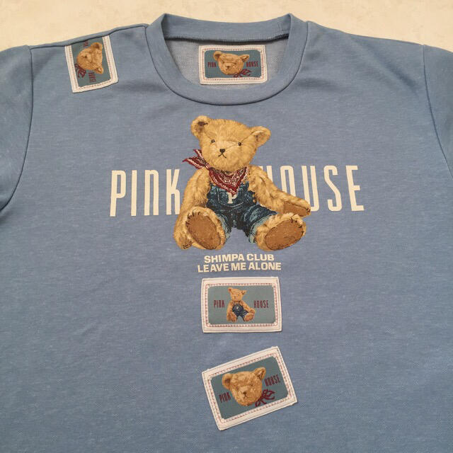 PINK HOUSE(ピンクハウス)のピンクハウス PINK HOUSE Tシャツ オーバーオールくま クマ  レディースのトップス(Tシャツ(半袖/袖なし))の商品写真