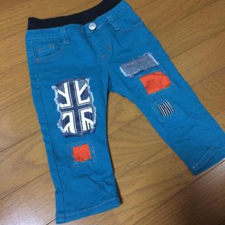 【あちゃぱん様専用】つぎはぎ風 パンツ 80(パンツ)