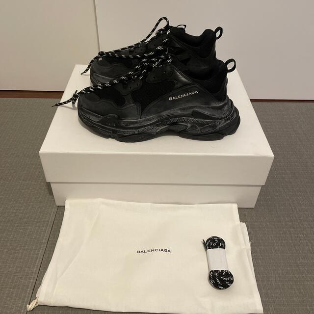 メンズBALENCIAGA TRIPLE S NOIR 42 イタリア製