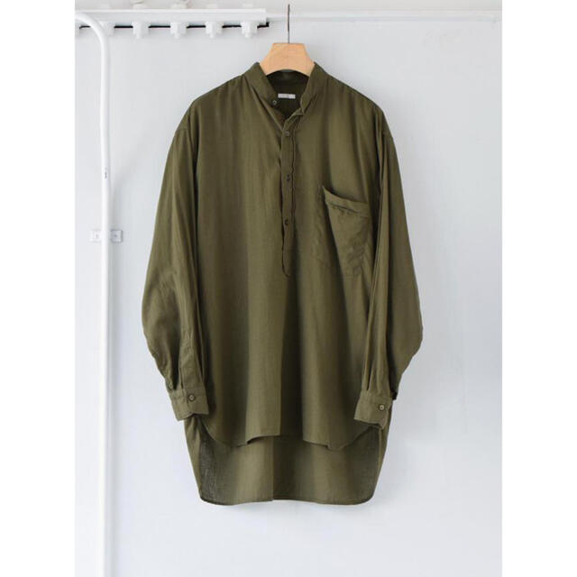 COMOLI 21ss ベタシャンプルオーバーシャツ olive サイズ1