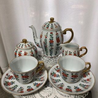 タロ子様専用　有田焼　賞美堂　其泉窯　マイセン写し色絵草花文　茶器セット(食器)