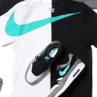 アトモス(atmos)のNIKE × ATMOS JADE SWOOSH Tシャツ 黒 XL アトモス(Tシャツ/カットソー(半袖/袖なし))