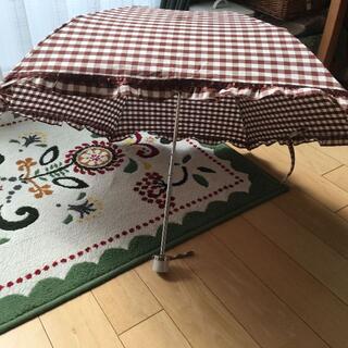 サマンサモスモス(SM2)のギンガムチェック柄のとってもかわいい折り畳み傘　晴雨兼用(傘)