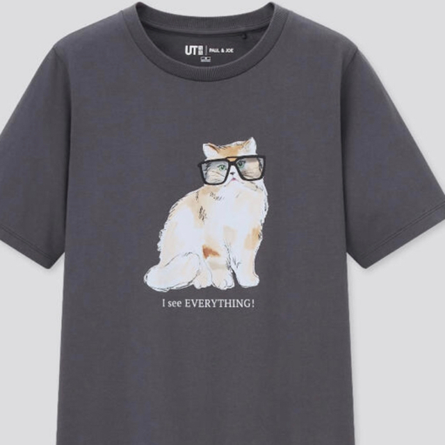 PAUL & JOE(ポールアンドジョー)のUNIQLO ポール&ジョー　猫Tシャツ　2XL(XXL) シールとヘアゴム付き レディースのトップス(Tシャツ(半袖/袖なし))の商品写真