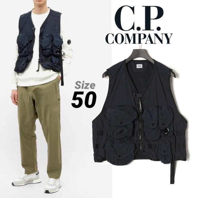 CP_ROE状態新品 定価5.8万円 C.P.COMPANY ナイロンフィッシングベスト