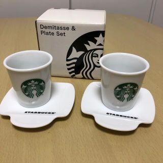 スターバックスコーヒー(Starbucks Coffee)のスターバックス　Demitasse&Plate Set(グラス/カップ)