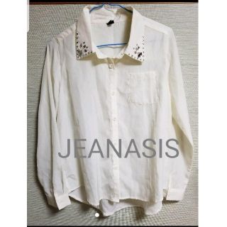 ジーナシス(JEANASIS)の[美品]　ジーナシス　長袖シャツ　ビジュー付き(シャツ/ブラウス(長袖/七分))