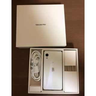 【付属品全完備】Rakuten Mini white 楽天miniホワイト(スマートフォン本体)