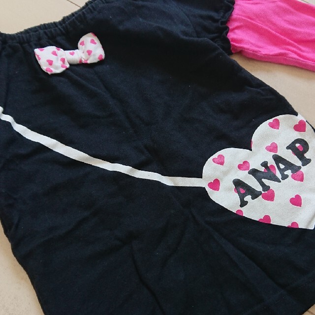 ANAP Kids(アナップキッズ)の美品  anap kids 女の子 ロンT 110 キッズ/ベビー/マタニティのキッズ服女の子用(90cm~)(Tシャツ/カットソー)の商品写真