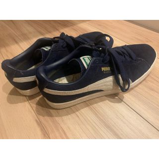 プーマ(PUMA)のPUMA ネイビースエード　スニーカー24.5cm(スニーカー)