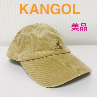 カンゴール(KANGOL)の【美品】KANGOL キャップ 帽子 コーデュロイ ベージュ レディース(キャップ)