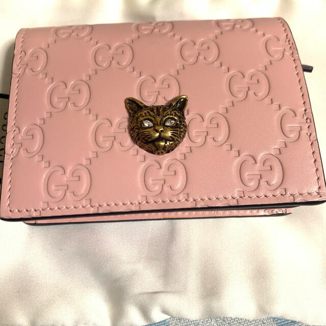Gucci - GUCCI 折りたたみ財布 猫 キャット 値下げ！の通販 by aa's ...