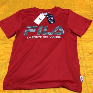 フィラ(FILA)の新品 FILA メッシュ 半袖 Tシャツ レッド(Tシャツ/カットソー)