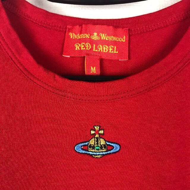 Vivienne Westwood(ヴィヴィアンウエストウッド)の美品 ヴィヴィアンウエストウッドレッドレーベル 半袖Tシャツ レッド サイズM レディースのトップス(Tシャツ(半袖/袖なし))の商品写真