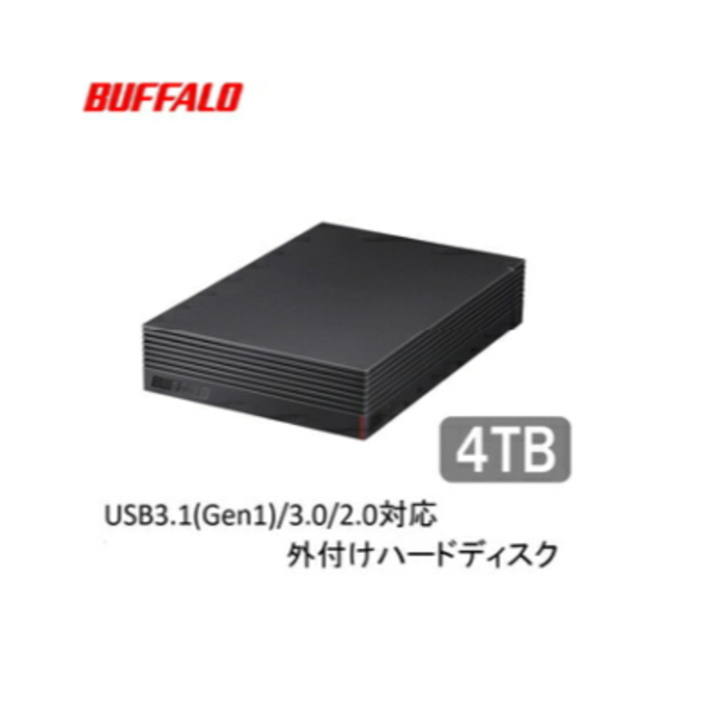 Buffalo(バッファロー)の新品未開封　バッファロー　HD-LD4.0U3-BKA外付けハードディスク スマホ/家電/カメラのPC/タブレット(PC周辺機器)の商品写真