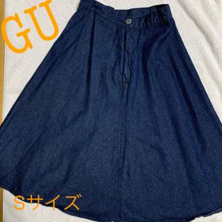 ジーユー(GU)のGUデニムスカート(ひざ丈スカート)