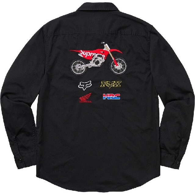 シャツsupreme×honda fox racing work shirts