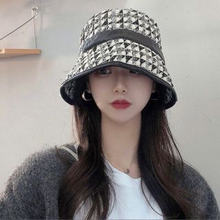 ディーホリック(dholic)のチェック柄×レザー風 BUCKET HAT バケットハット(ハット)