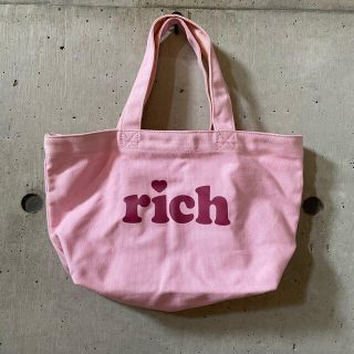 リッチ(rich)の★リッチ★バッグ トートバッグ ピンク LOVE 1回使用(トートバッグ)