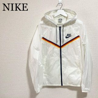 ナイキ(NIKE)のNIKE ナイロンジャケット メンズL 白 ナイロンパーカー 薄手(ナイロンジャケット)