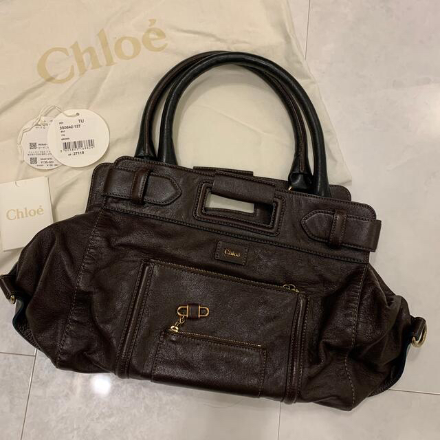 クロエ　Chloe ハンドバッグ　ショルダーバッグ　ダークブラウン