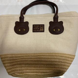 ドラッグストアーズ(drug store's)のドラッグストアーズ　クーラーBAG付きカゴBAG   新品未使用　ベージュ(トートバッグ)