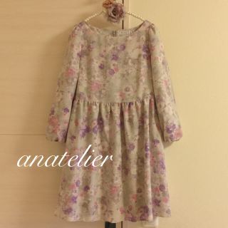 アナトリエ(anatelier)の❤︎anatelier 秋色フラワーワンピース❤︎(ひざ丈ワンピース)