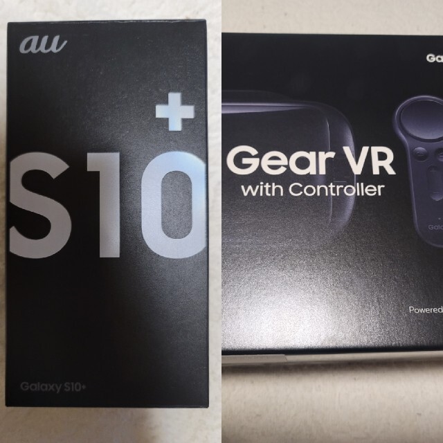 S10新品未使用！Galaxy S10＋Prism White Gear VR付