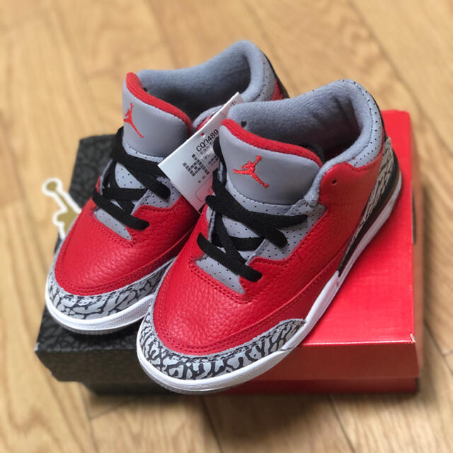 ナイキ　jordan3レトロSE TD UNITE レッドセメント　16