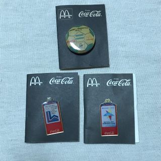 コカコーラ(コカ・コーラ)のマクドナルド×コカコーラ・オリンピック記念・ノベルティ　ピンバッチ(ノベルティグッズ)