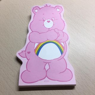 ケアベア(CareBears)のケアベア　ダイカット　メモ(ノート/メモ帳/ふせん)