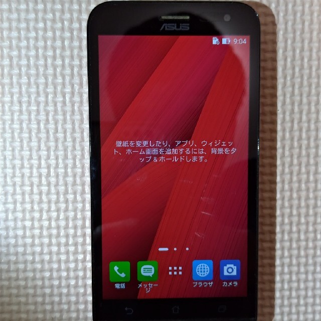 ASUS(エイスース)のASUS　ZenFone2 laser (ZE500KL)　レッド スマホ/家電/カメラのスマートフォン/携帯電話(スマートフォン本体)の商品写真