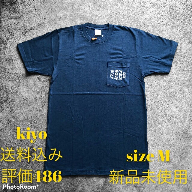 M supreme NAVY who the fuck tee Tシャツ 新品